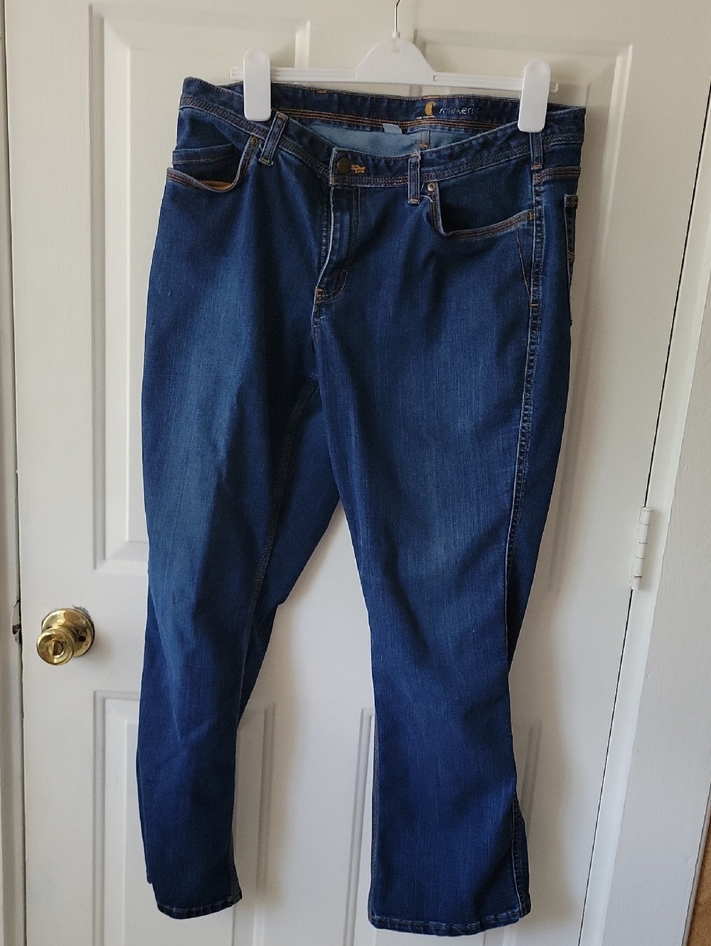 Carhartt Women's Boot Cut Jeans in Deep Blue